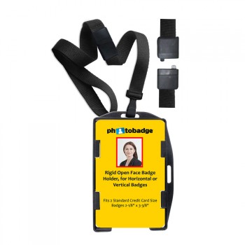 MRI Safe Lanyard + Rigid Badge Holder 10 Pack